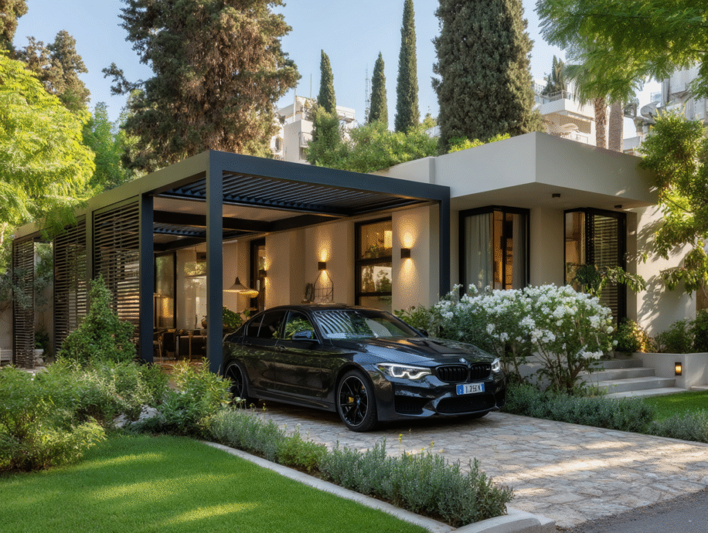 U9889576573 modern outdoor patio with elegant black metal per aca39b46 28c0 40fe 967c 20196edfe71f 0