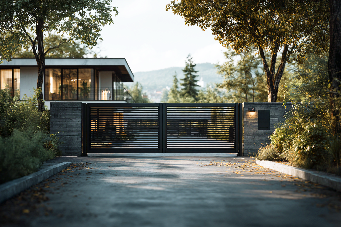 Brama i ogrodzenie w miejskiej realizacji