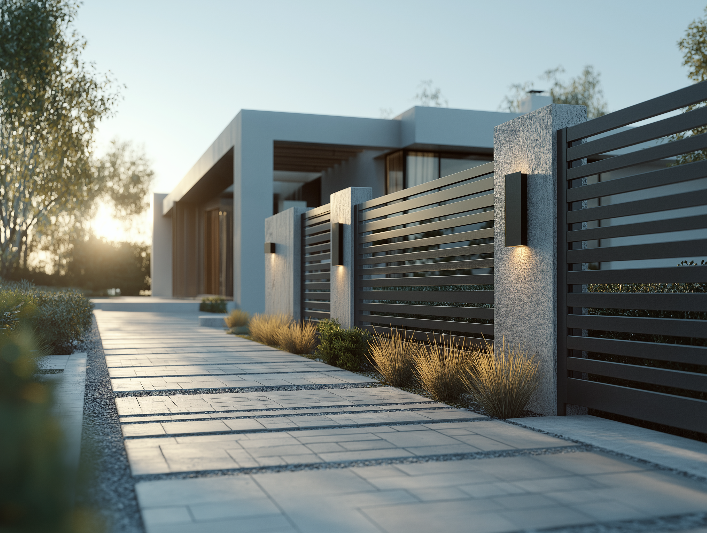 Brama i ogrodzenie w miejskiej realizacji